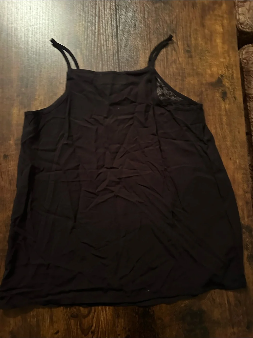 Old Navy Black Camisole with White Floral Embroidery